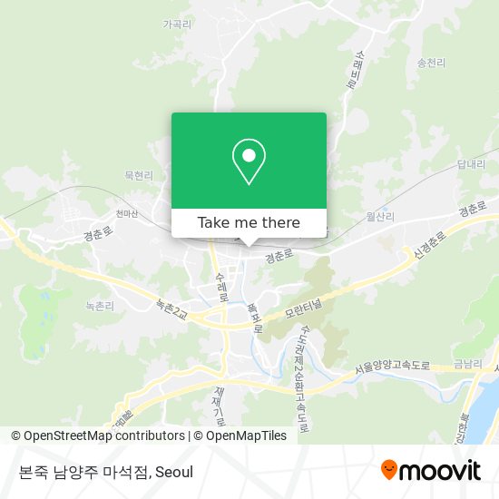 본죽 남양주 마석점 map