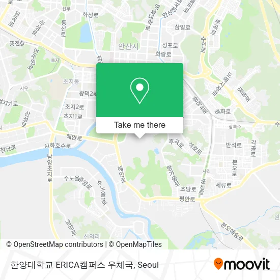 한양대학교 ERICA캠퍼스 우체국 map