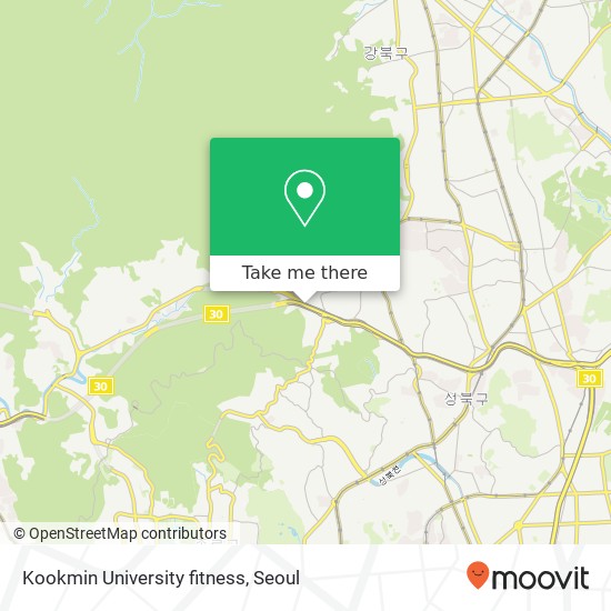 Kookmin University fitness map