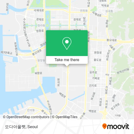 모다아울렛 map
