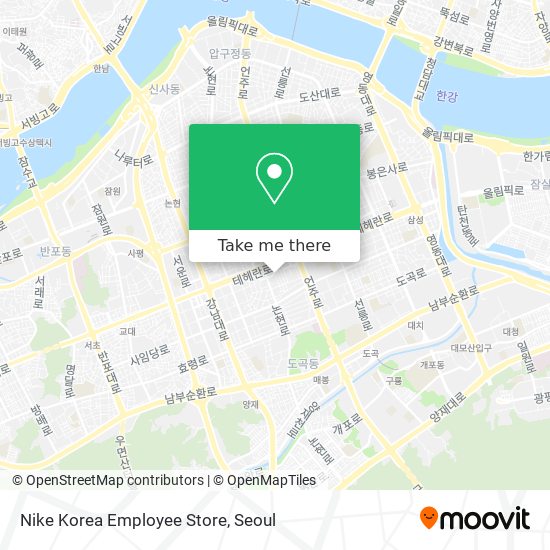 Nike Korea Employee Store map