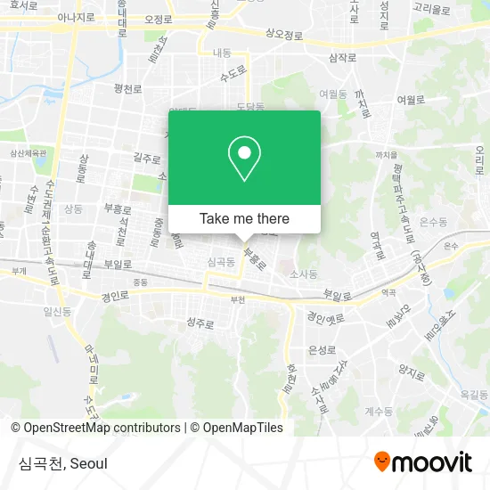 심곡천 map