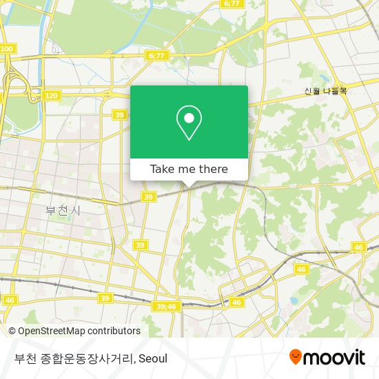 부천 종합운동장사거리 map