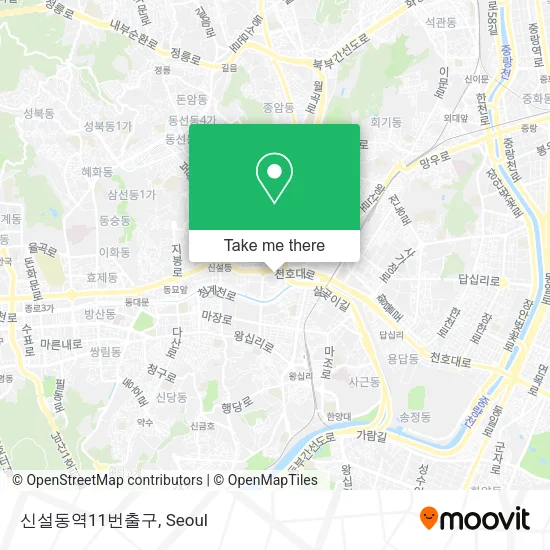 신설동역11번출구 map