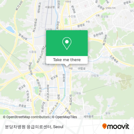 분당차병원 응급의료센터 map