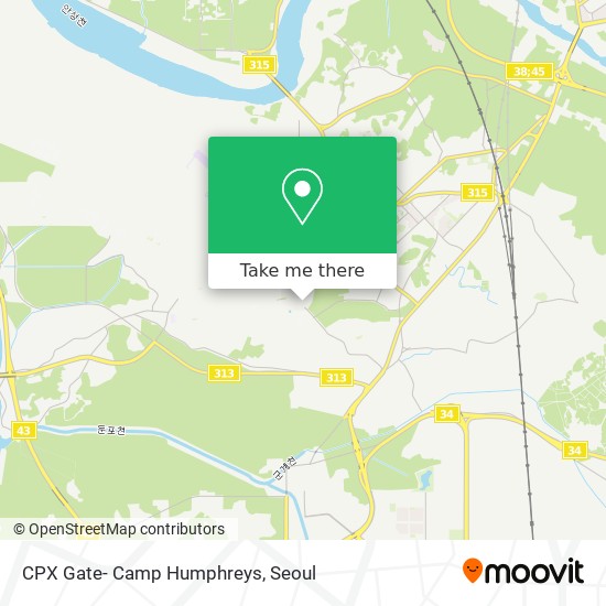 CPX Gate- Camp Humphreys map