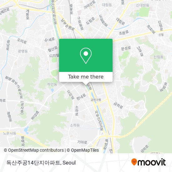 독산주공14단지아파트 map