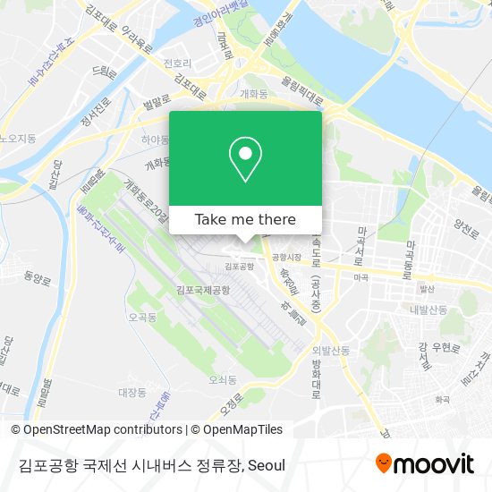 김포공항 국제선 시내버스 정류장 map