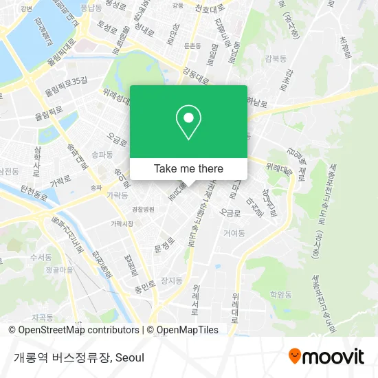 개롱역 버스정류장 map