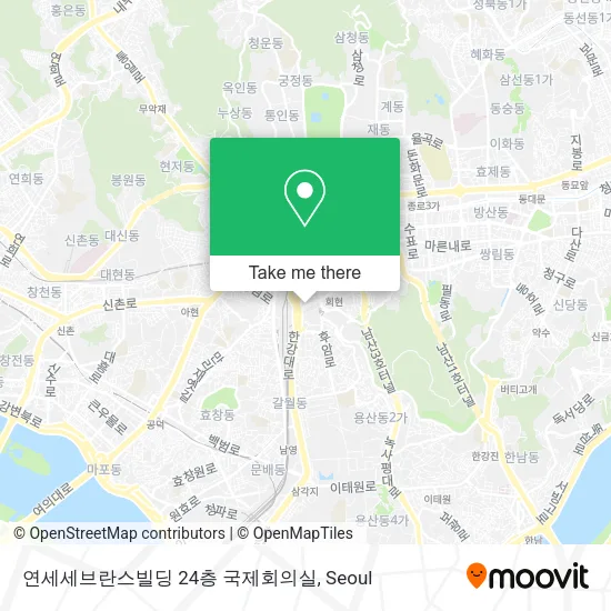연세세브란스빌딩 24층 국제회의실 map