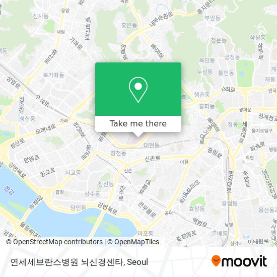 연세세브란스병원 뇌신경센타 map