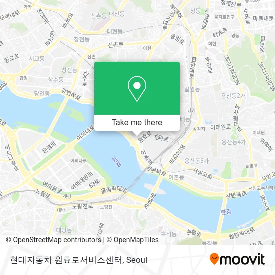 현대자동차 원효로서비스센터 map