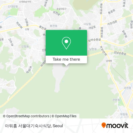 아워홈 서울대기숙사식당 map