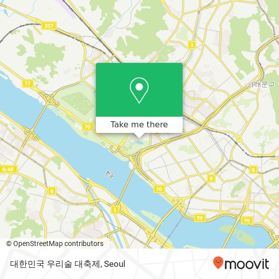 대한민국 우리술 대축제 map