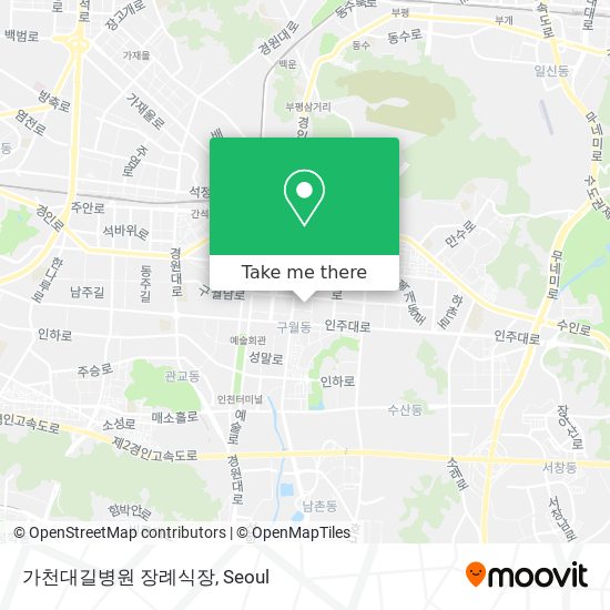 가천대길병원 장례식장 map