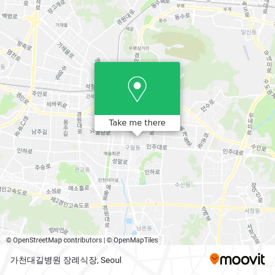 가천대길병원 장례식장 map