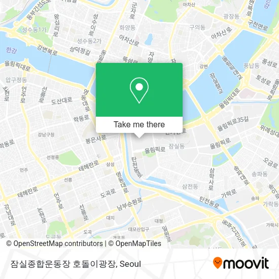 잠실종합운동장 호돌이광장 map
