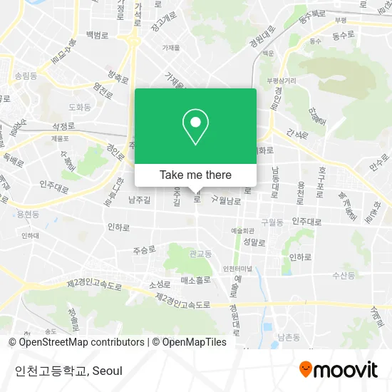 인천고등학교 map