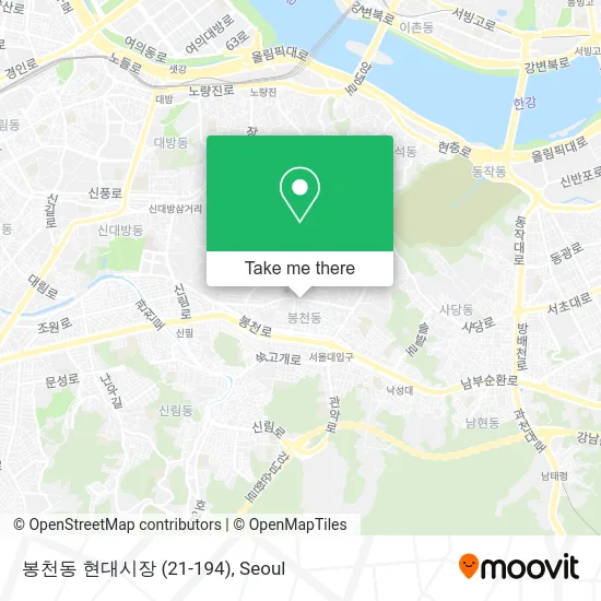 봉천동 현대시장 (21-194) map