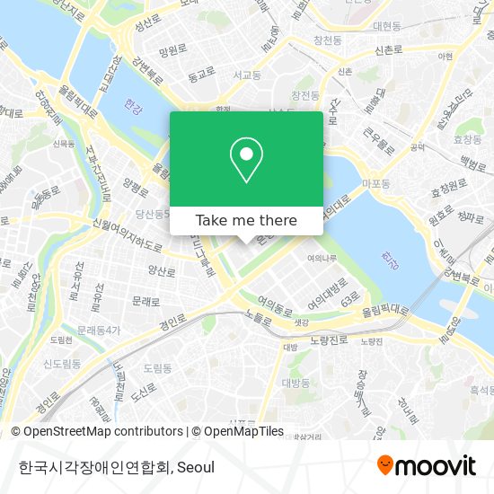 한국시각장애인연합회 map