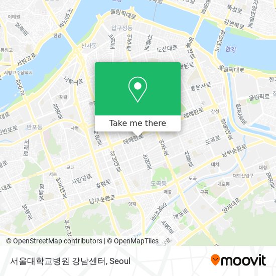 서울대학교병원 강남센터 map