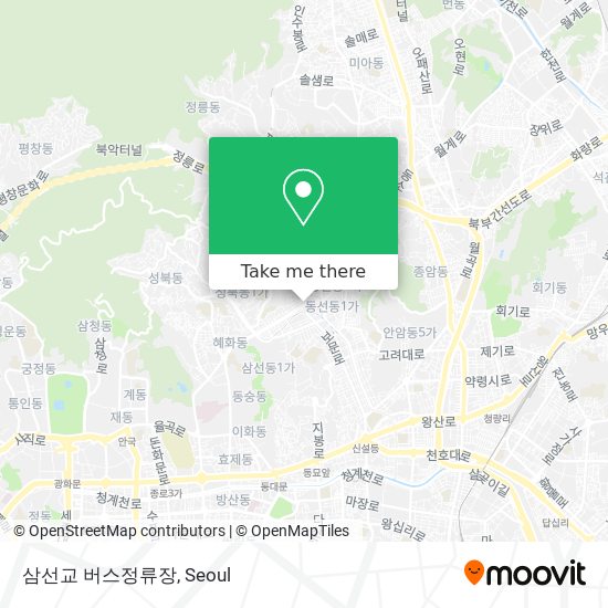 삼선교 버스정류장 map