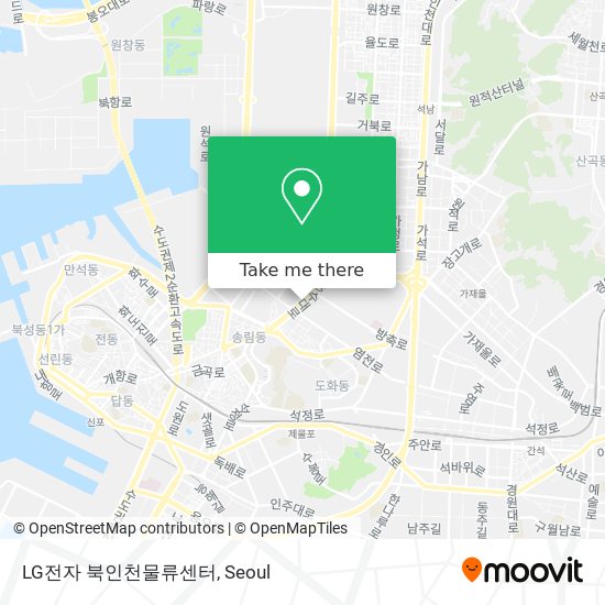 LG전자 북인천물류센터 map