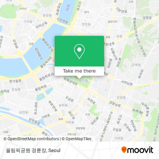 올림픽공원 경륜장 map