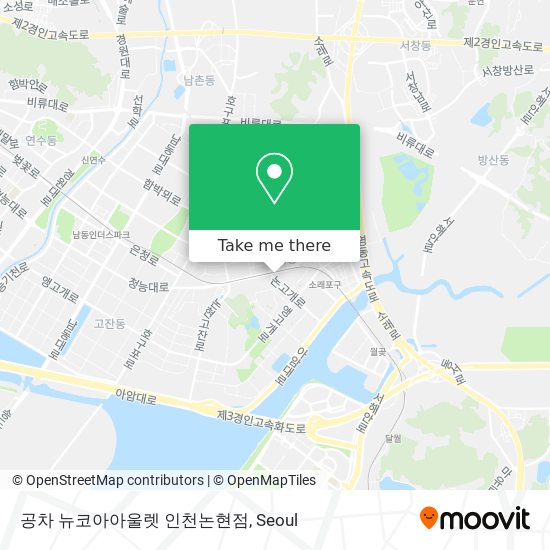 공차 뉴코아아울렛 인천논현점 map