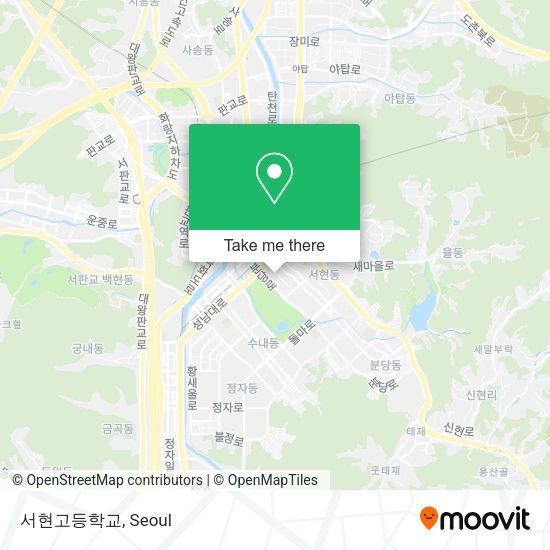 서현고등학교 map