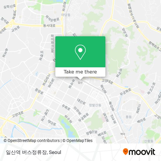 일산역 버스정류장 map
