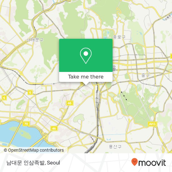 남대문 인삼족발 map