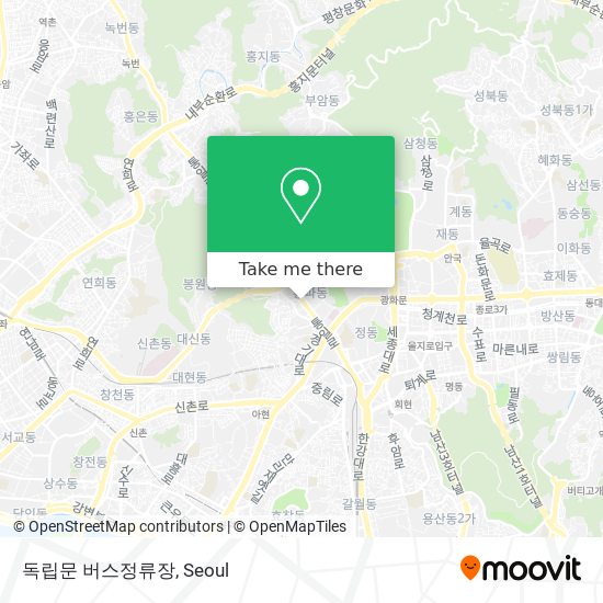독립문 버스정류장 map