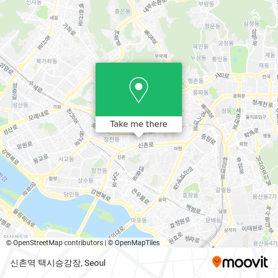 신촌역 택시승강장 map