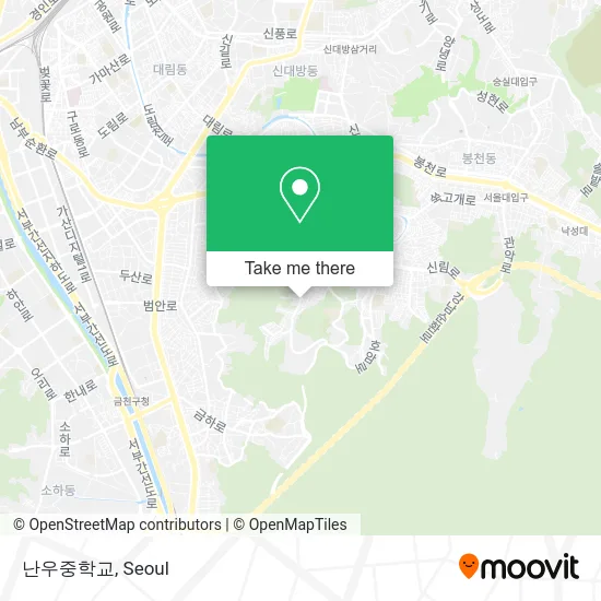 난우중학교 map