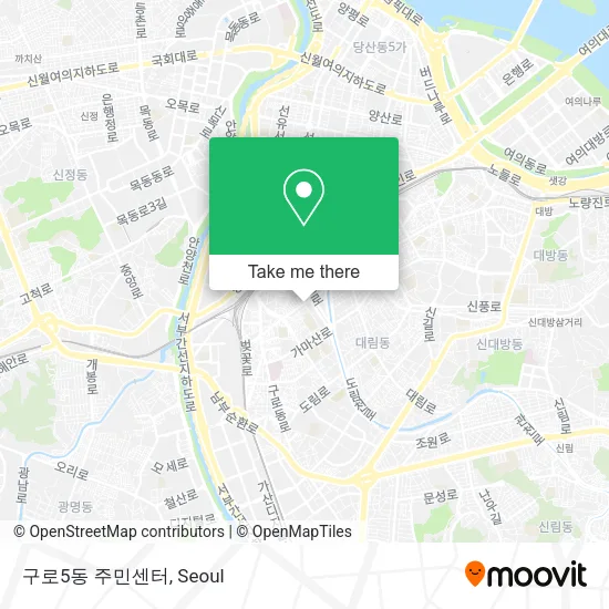구로5동 주민센터 map