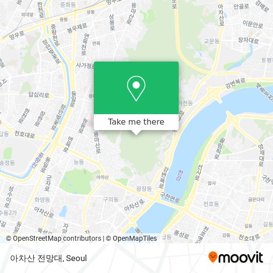 아차산 전망대 map