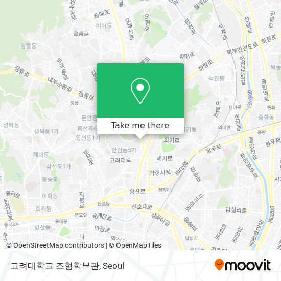 고려대학교 조형학부관 map