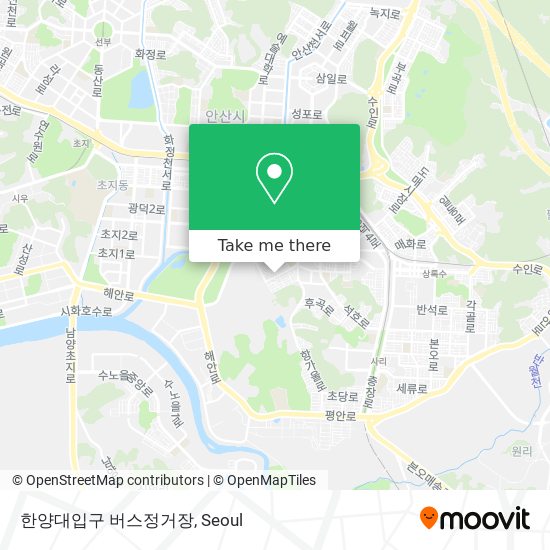 한양대입구 버스정거장 map