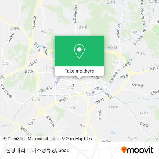 한경대학교 버스정류장 map