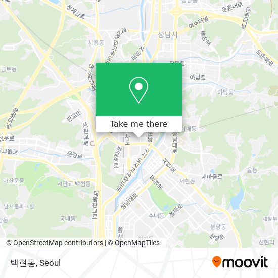 백현동 map