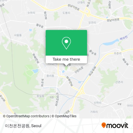 이천온천공원 map