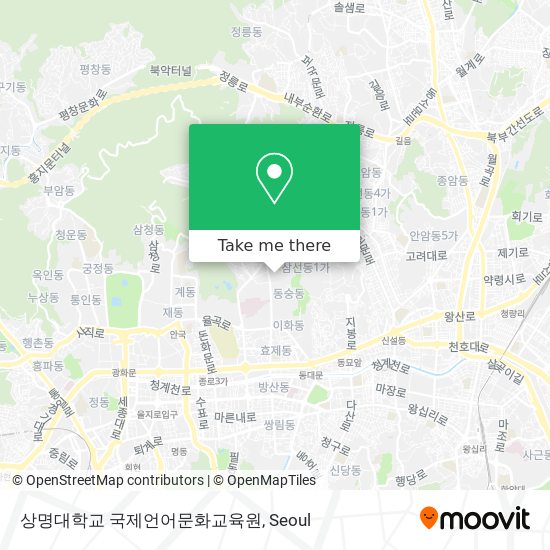 상명대학교 국제언어문화교육원 map