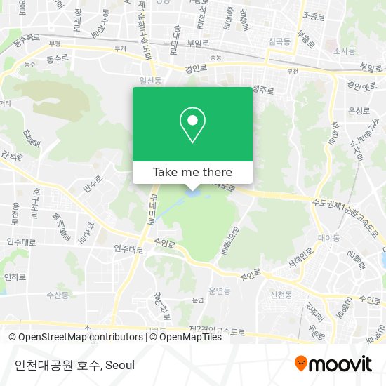 인천대공원 호수 map