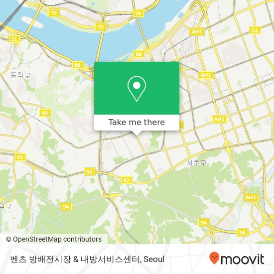 벤츠 방배전시장 & 내방서비스센터 map