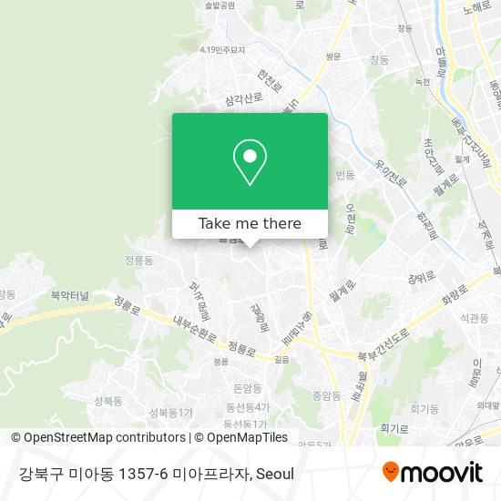 강북구 미아동 1357-6 미아프라자 map
