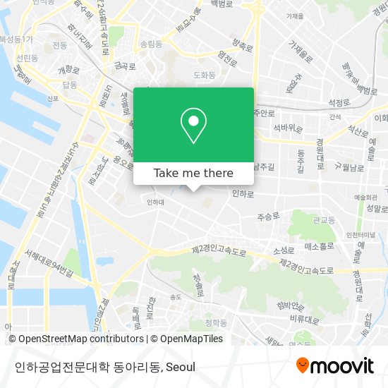 인하공업전문대학 동아리동 map