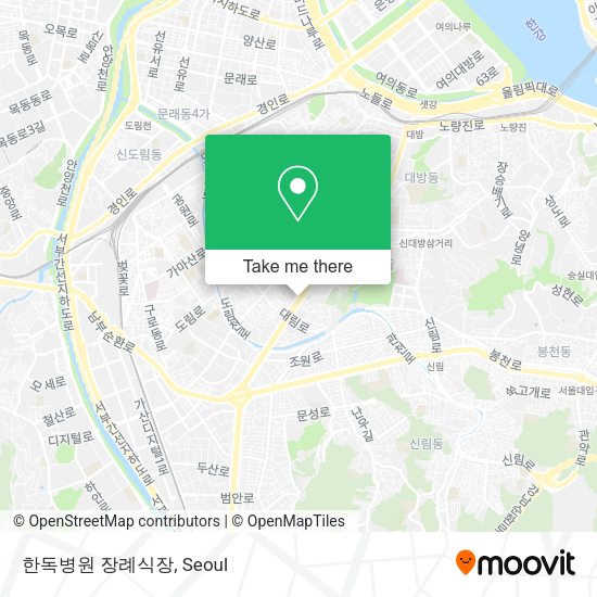 한독병원 장례식장 map