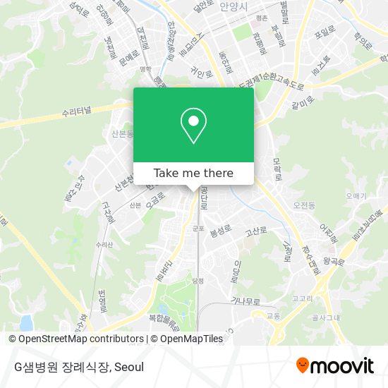G샘병원 장례식장 map