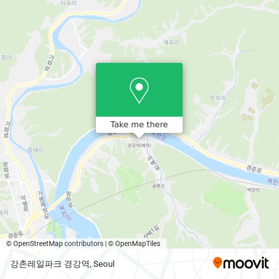 강촌레일파크 경강역 map
